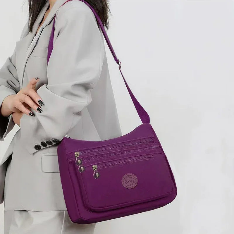 Neutral Party Nylon Shoulder Sling Bag — Fashionable Casual Canvas Bag for Men & Women