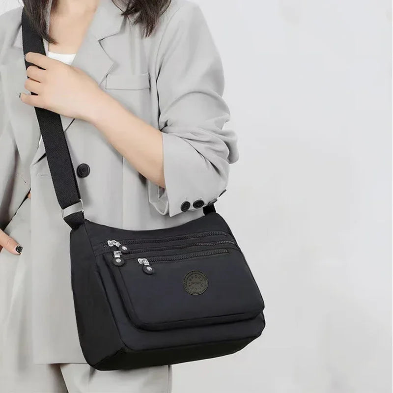 Neutral Party Nylon Shoulder Sling Bag — Fashionable Casual Canvas Bag for Men & Women